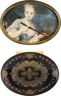 Rosalba Carriera - Portrait Of A Lady Holding A Flute, Circa 1715