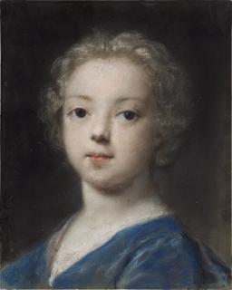Rosalba Carriera - Portrait of a young child, bust length