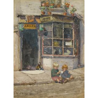 Rose Barton, R.W.S. - Cobbler\'S Shop In Lancelot Place, Knightsbridge