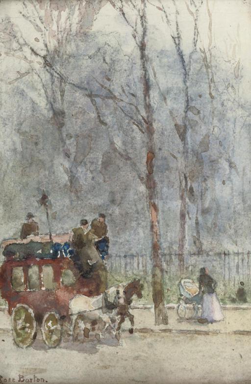 Rose Maynard Barton, R.W.S. - The Hammersmith Omnibus On Piccadilly