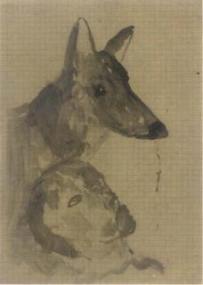 Rosemarie Trockel - Untitled (Head And Dog)