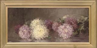Rosie J. Morison - Pink and yellow chrysanthemums