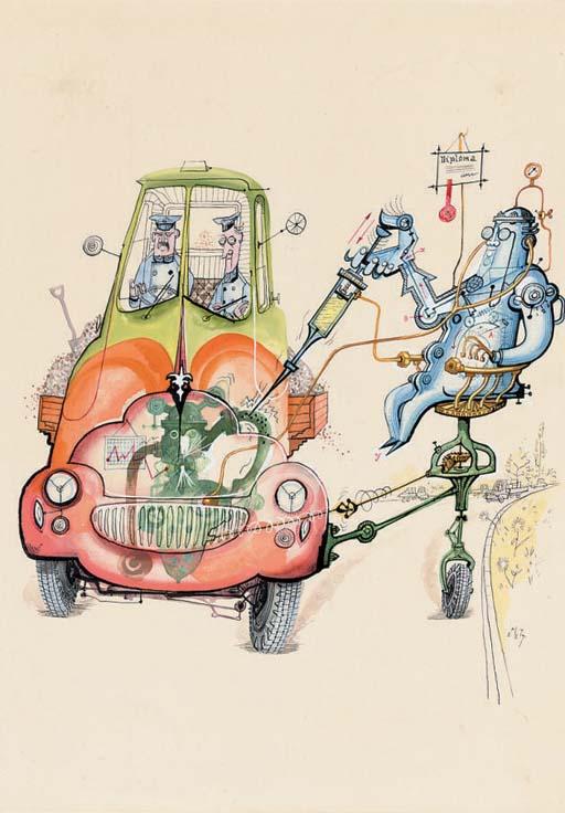 Rowland Emett - The Rolls Royce submarine car