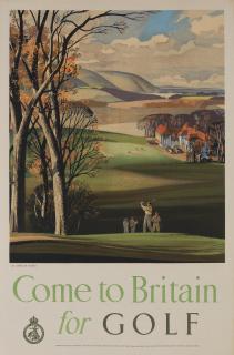Rowland Hilder - Come To Britain For Golf