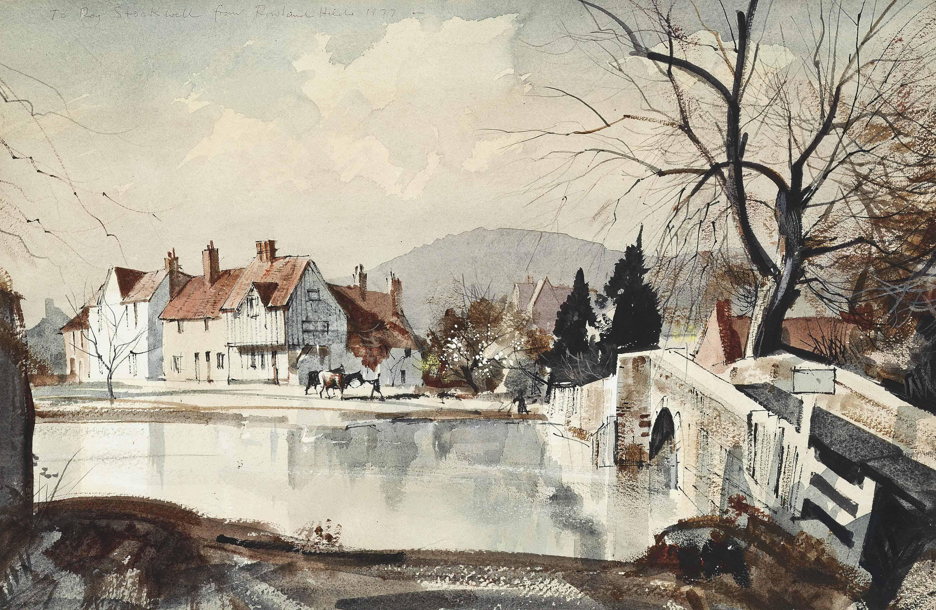 Rowland Hilder - Eynsford Bridge, Kent