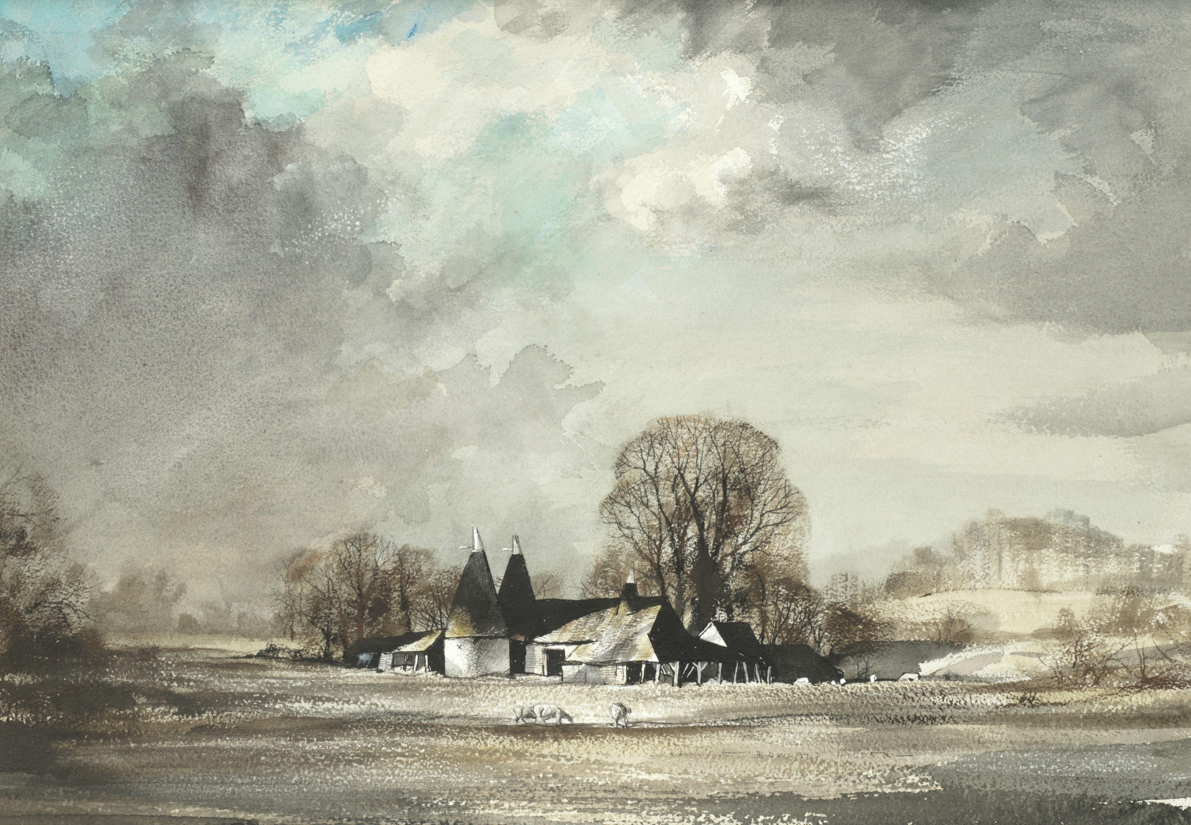 Rowland Hilder - Oast House, Kent