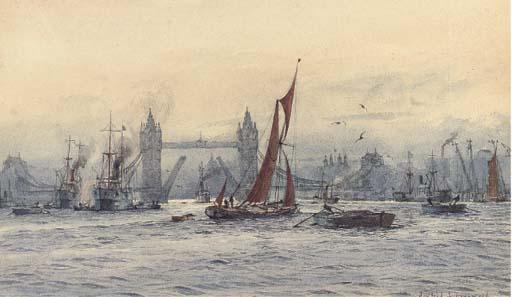 Rowland Langmaid - Beating up to Tower Bridge - Lower Pool