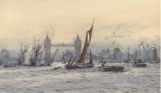 Rowland Langmaid - Beating up to Tower Bridge - Lower Pool