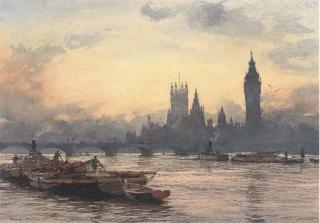 Rowland Langmaid - Sunset, Westminster