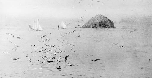 Rowland Langmaid - Yachts Racing Around Ailsa Craig; And A Three-Master Running Down The Coast