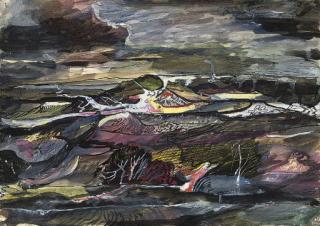 Rowland Suddaby - A bleak day; Moorland, West Riding, Yorkshire; Autumn at Cavendish, Suffolk