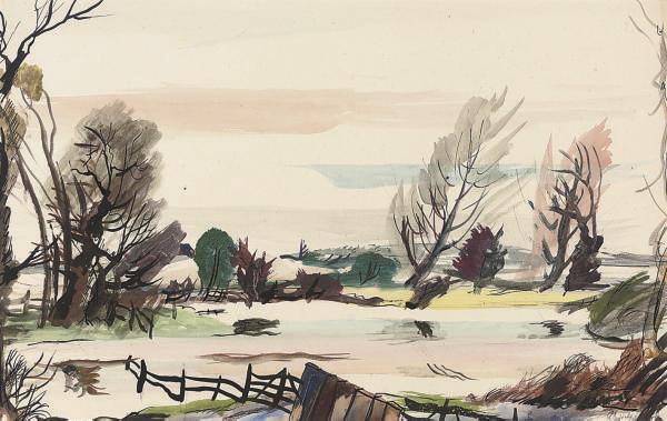 Rowland Suddaby - The River near Bures, Suffolk