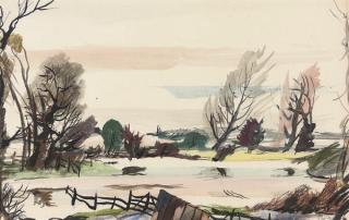 Rowland Suddaby - The River near Bures, Suffolk