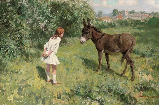 Rowland Wheelwright - A treat for the donkey