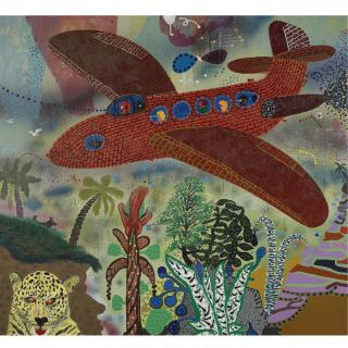 Roy De Forest - A Brick Jetliner Over The Guatemalen Jungle, Or Bricking On Down To Rio