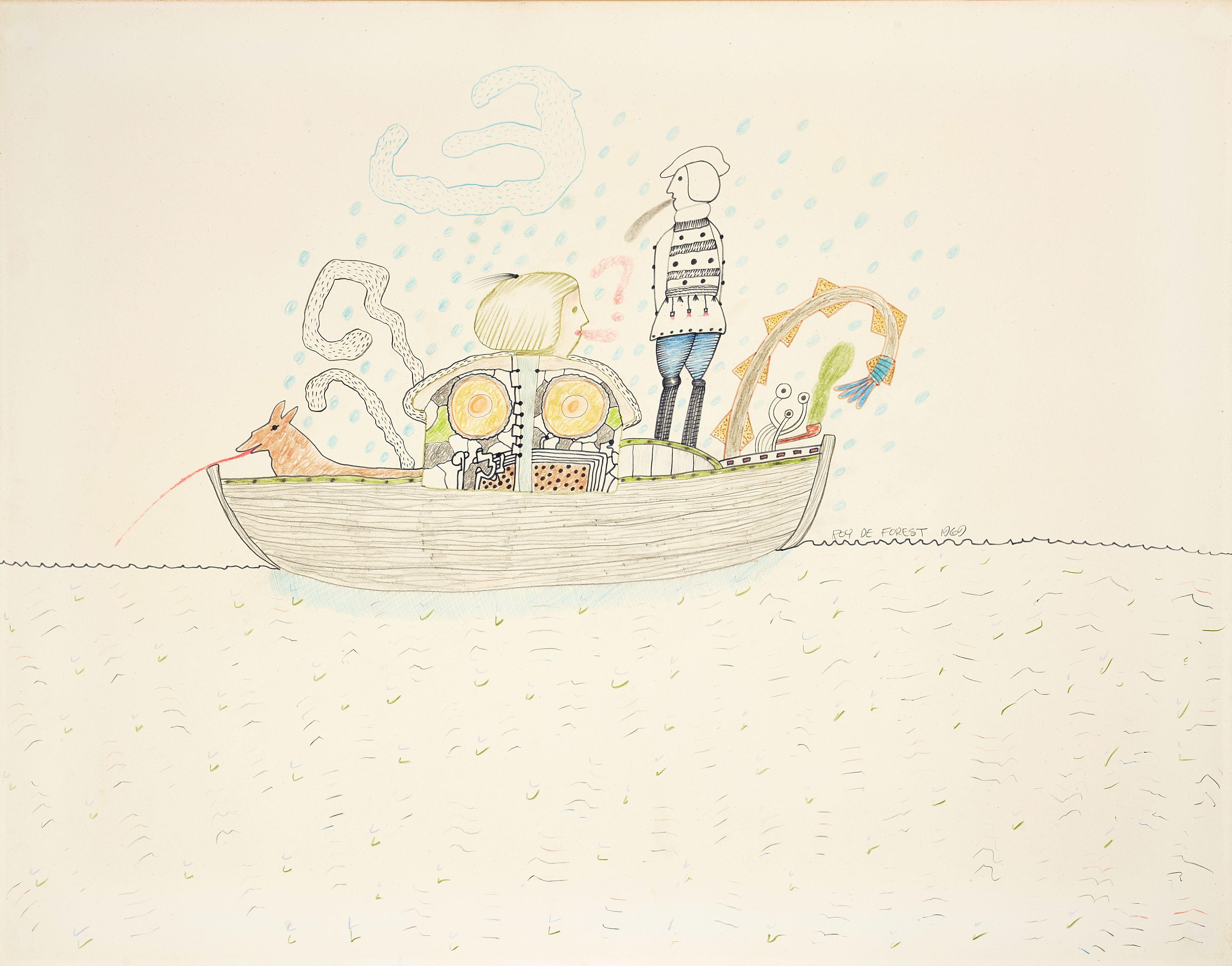 Roy de Forest - Untitled, 1969