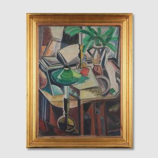 Roy De Maistre - Still life with lamp, c.1946