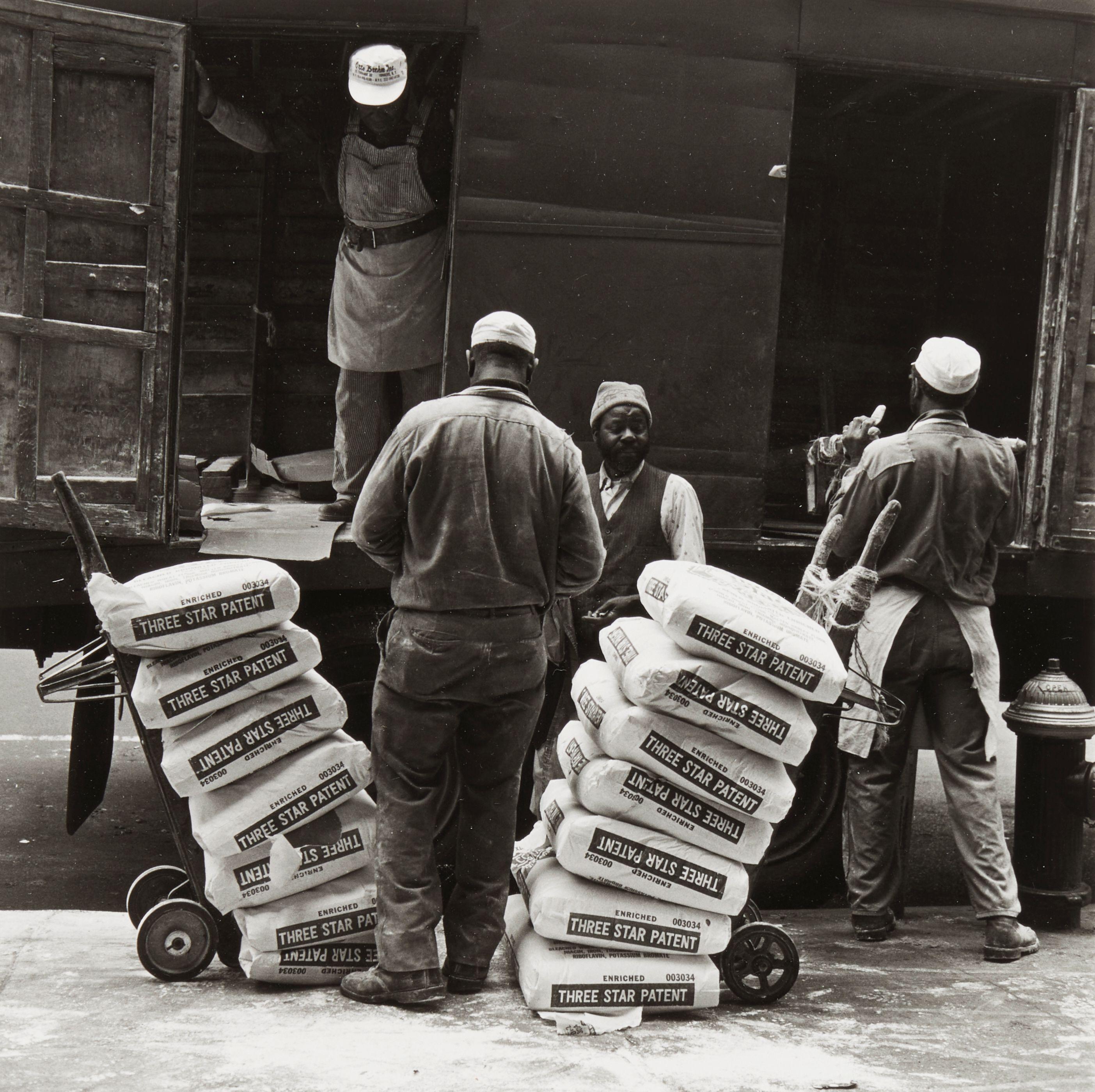 Roy Decarava - Cycle of Blue Collar Workers, New York, NY