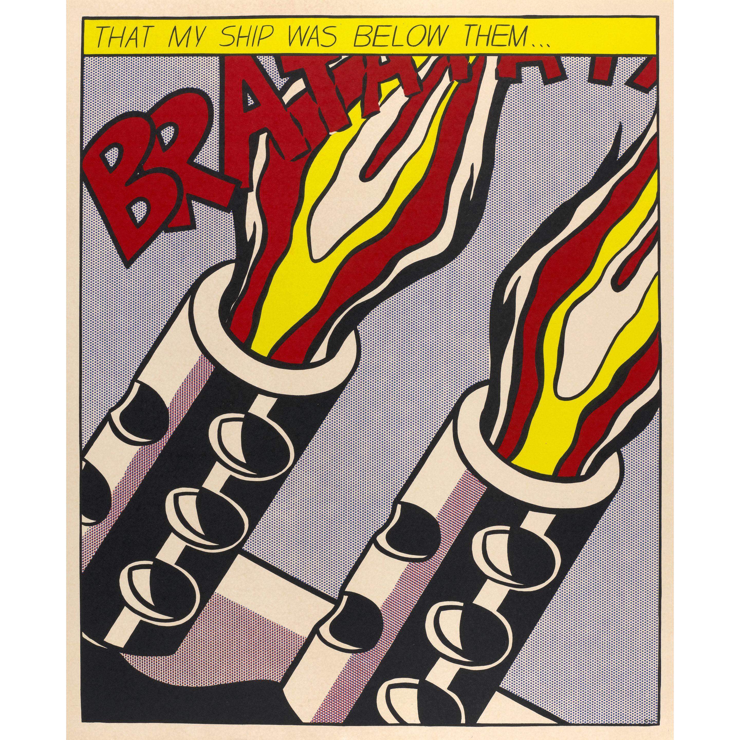 Roy Lichtenstein - As I Opened Fire (Triptych)