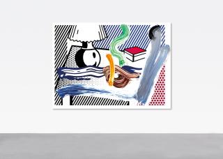 Roy Lichtenstein - Brushstroke still life with lamp