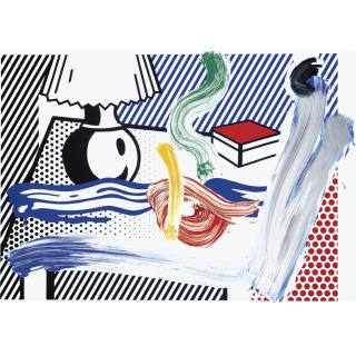 Roy Lichtenstein - Brushstroke Still Life With Lamp