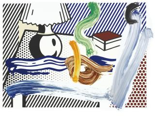 Roy Lichtenstein - Brushstroke Still Life With Lamp