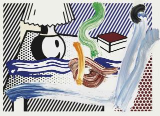 Roy Lichtenstein - Brushstroke Still Life with Lamp