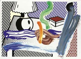 Roy Lichtenstein - Brushstroke Still Life With Lamp