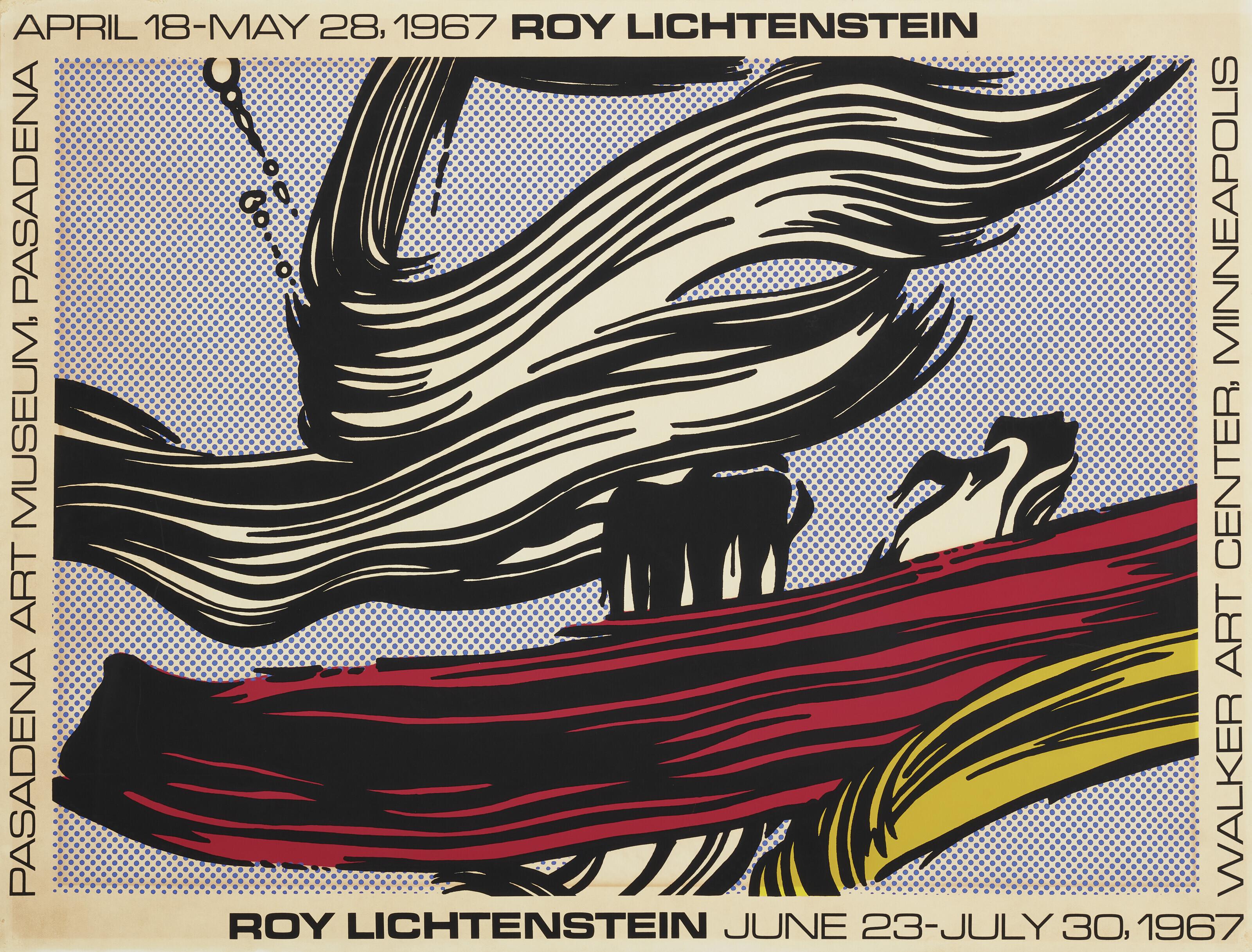 Roy Lichtenstein - Brushstrokes poster