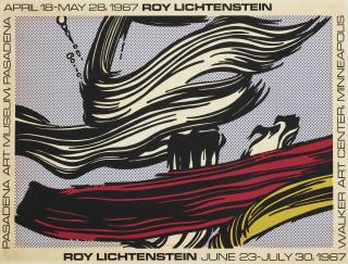Roy Lichtenstein - Brushstrokes poster