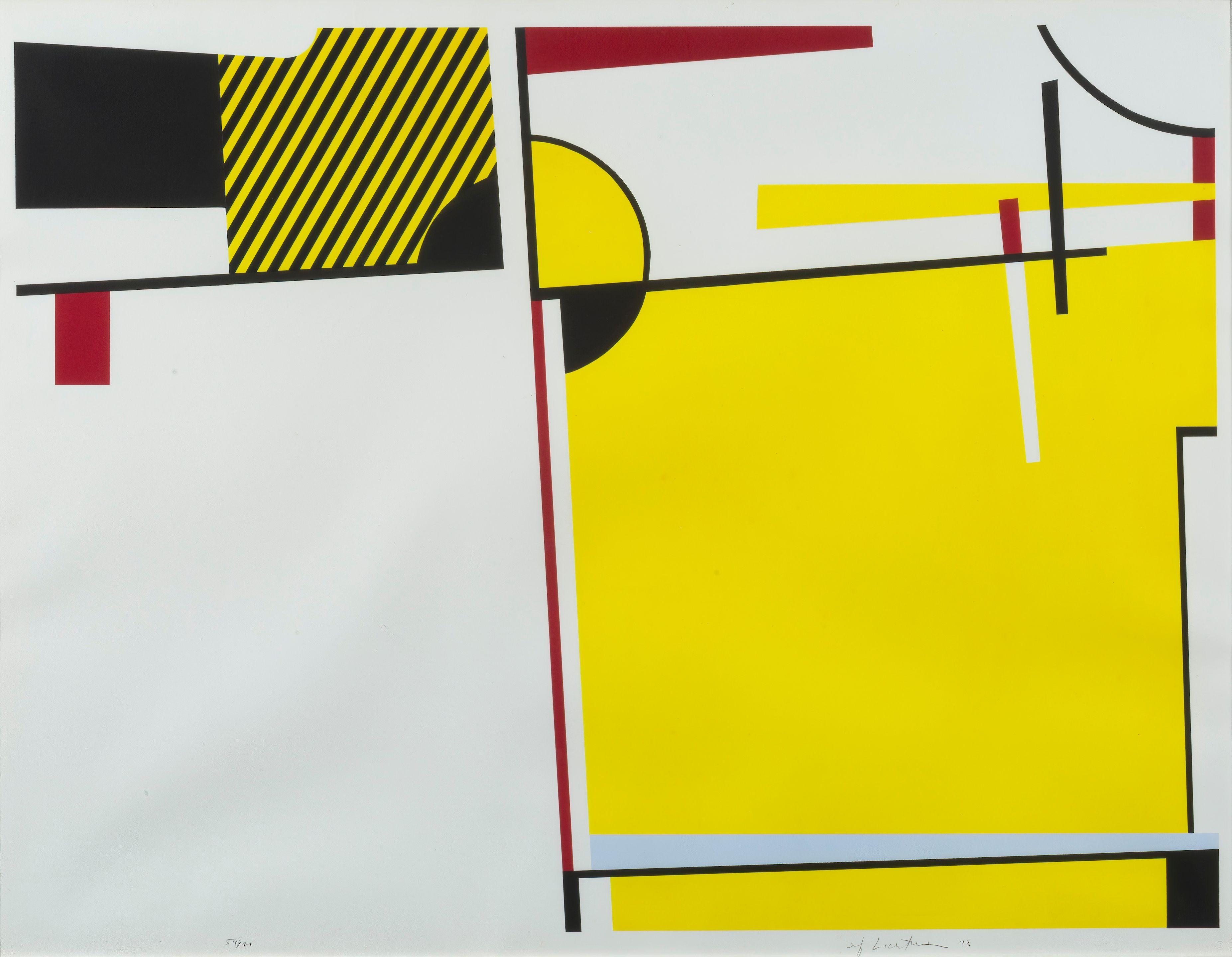 Roy Lichtenstein - Bull VI (RL 73-518) from the Bull profile series, 1973