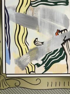 Roy Lichtenstein - Collage for Painting in Gold Frame