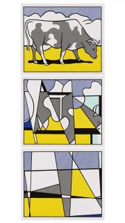 Roy Lichtenstein - Cow Triptych (Cow Going Abstract).