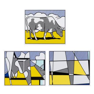 Roy Lichtenstein - Cow Triptych (Cow Going Abstract)