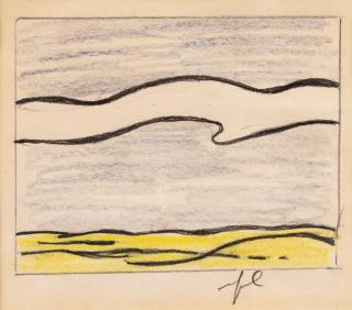 Roy Lichtenstein - Desert Landscape I (Study)