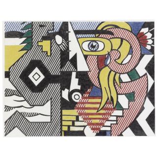 Roy Lichtenstein - Final Study For Amerind Landscape