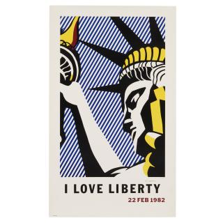 Roy Lichtenstein - I Love Liberty Poster