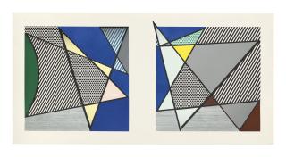 Roy Lichtenstein - Imperfect Diptych 46 1/4\