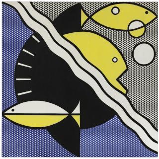 Roy Lichtenstein - Modern Painting With Fishes