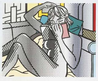 Roy Lichtenstein - Nude reading, from Nudes