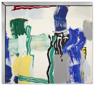 Roy Lichtenstein - Painting: Silver Frame