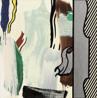 Roy Lichtenstein - Painting: Silver Frame