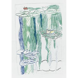 Roy Lichtenstein - Sketch For Water Lilies With Cloud