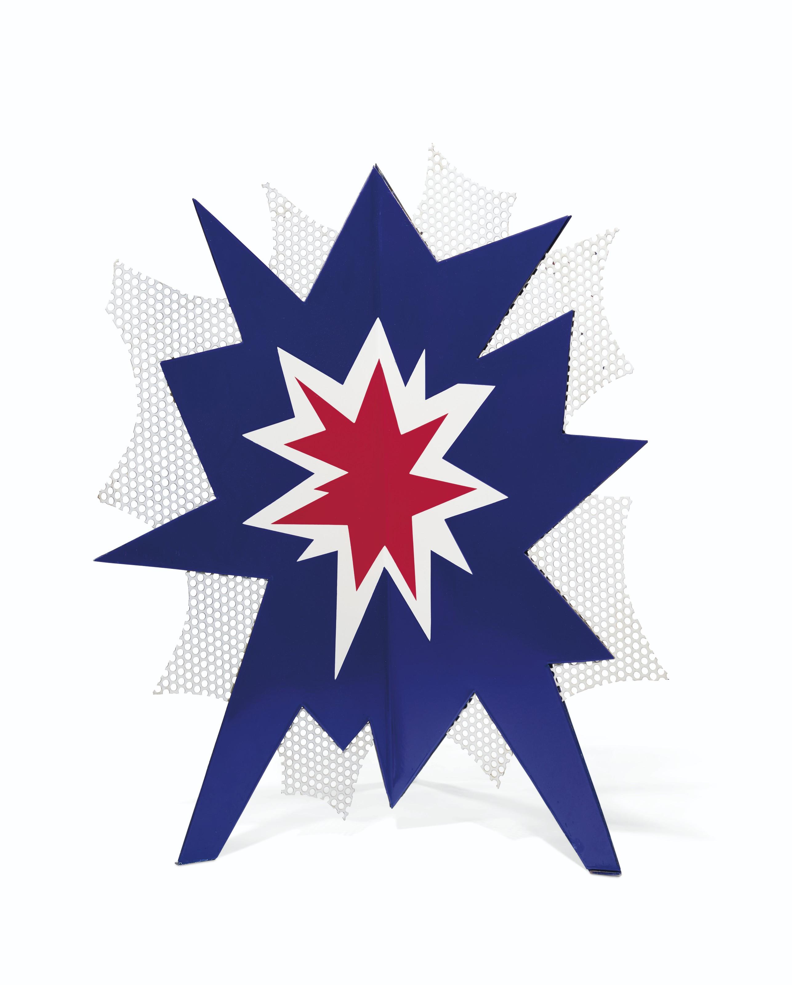 Roy Lichtenstein - Standing Explosion (Blue)