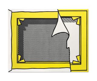 Roy Lichtenstein - Stretcher Frame Revealed Beneath Painting of a Stretcher Frame