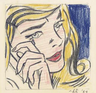 Roy Lichtenstein - Study for Crying Girl