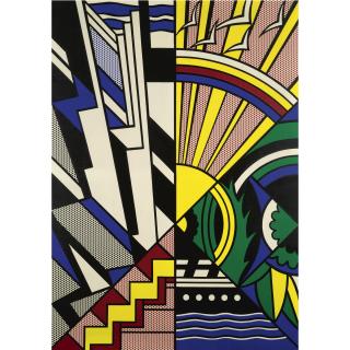 Roy Lichtenstein - Study For New York State Mural (Town And Country)