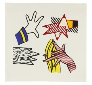 Roy Lichtenstein - Study Of Hands (C. 191)