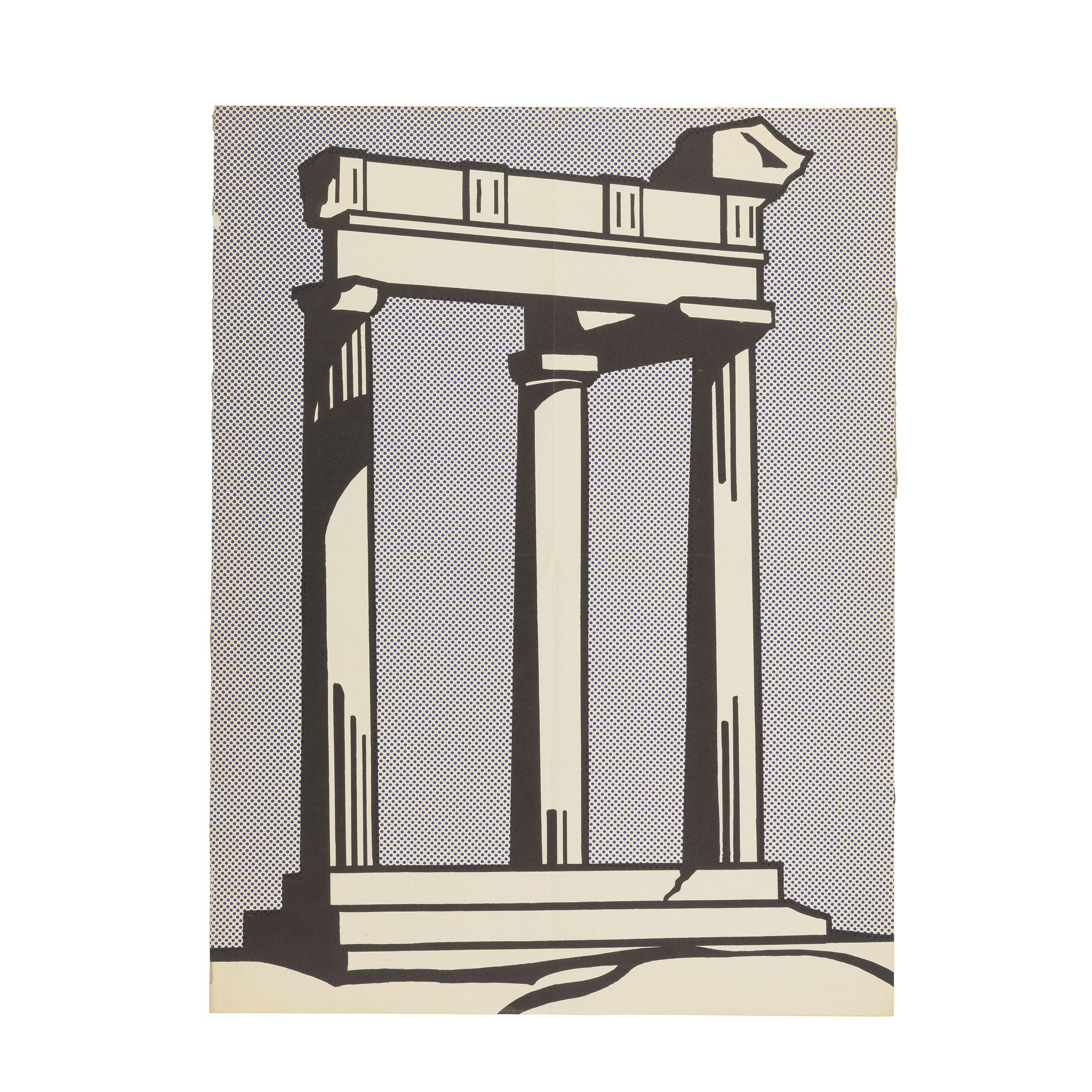 Roy Lichtenstein - Temple (Castelli Mailer)