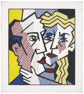 Roy Lichtenstein - The Couple, From The Expressionist Woodcut Series